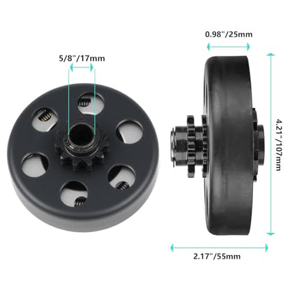 Go Kart Clutch 5/8" Bore 11 Tooth for #35 Chain, Fit for 2.8HP 97cc Engine - size: 5/8" Bore 11T