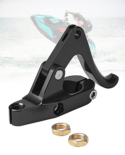 KEMIMOTO Finger Throttle, Compatible with Wave Runner Jet Ski Sliver Black Aluminum Alloy - color: Black