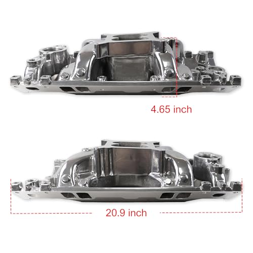 7516 52028 Air Gap Vortec Intake Manifold for SBC 350 V8 Polished - size: C-2028 Polished