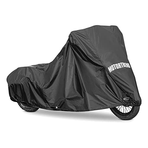 Motor Trend SportsFlex Universal Fit All-Weather Heavy Duty Motorcycle Cover, Waterproof All Seasons Indoor Outdoor Protection, Sport Bikes Cruisers Scooter Touring Off-Road 104"(L) x 41"(W) x 50"(H) - size: Extra Large: 104" x 41" x 50"