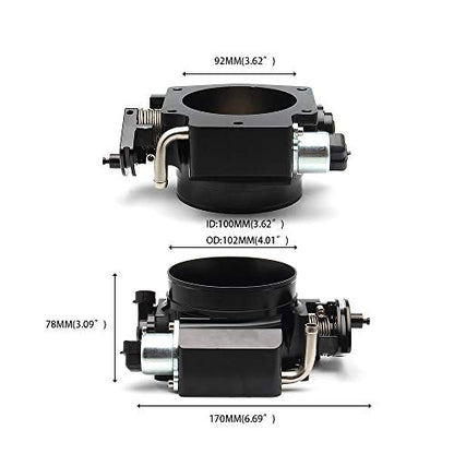 92mm Throttle Body for LS1 LS2 LS6 LS3 LS LS7 SX LS Throttle Body with TPS Throttle Position Sensors IAC Aluminum Black - size: 92MM Black with TPS IAC