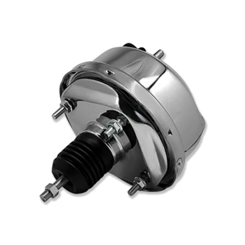 Chrome 7" Single Brake Booster & Smooth Master Cylinder 1 1/8" Bore - size: 7", style: Single Diaphragm