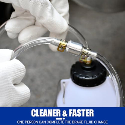 1L Brake Bleeder Bottle One Way Check Valve, Brake Fluid Bottle - color: Black