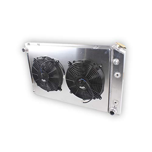 OHOB-COOL 3 Rows Full Aluminum Cooling Radiator with Shroud Fan For 1973-1991 Chevy Blazer Suburban Gmc jimmy C/K/G C10 Pickup Truck Radiator - size: 1973-1991 Chevy