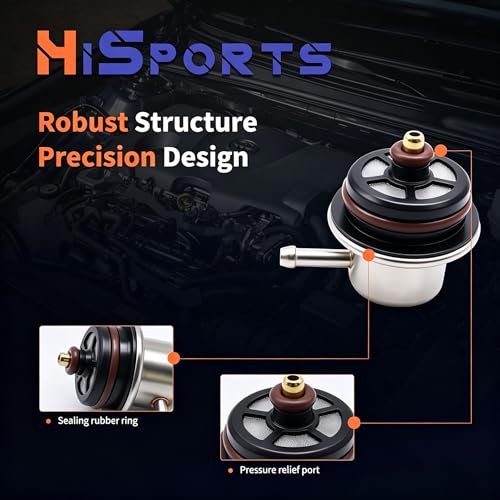 HiSport PR4060 Fuel Injection Pressure Regulator FP10021, 4.2bar - size: HSFPR4060