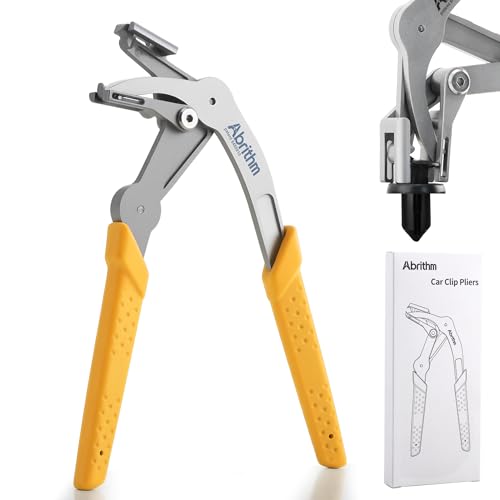 Car Clip Pliers, Panel Clip Removal Tool for Plastic Fasteners, Orange - color: Orange