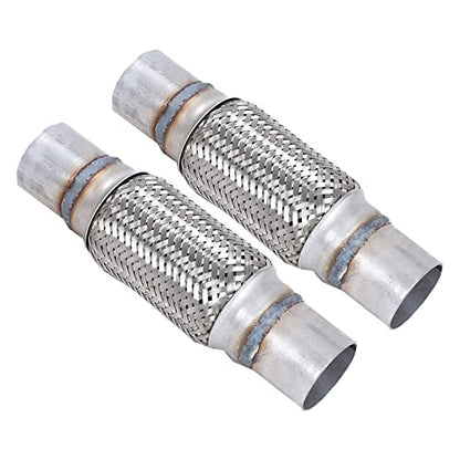 Exhaust Flex Pipe 2"Inch x 6"Inch-2PCS - size: 2"x6"x10"