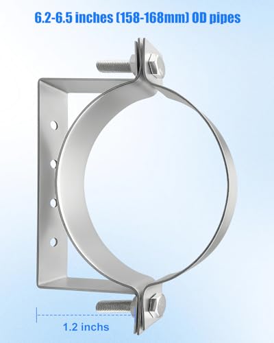 2Pcs 6 Inch Pipe Hanger Chimney Support Bracket - size: Diameter: 6 Inches