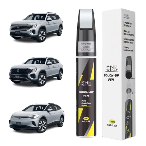 XNA Silver Mist Metallic(LA7R/Q3) for Volkswagen Touch Up Paint - color: Silver Mist Metallic(LA7R/Q3) for 2024-2026 Atlas/2024-2026 Atlas Cross Sport/2023-2026 ID.4
