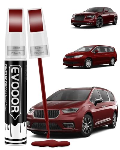 Red Hot(PR6/ZR6) Touch Up Paint Compatible with Chrysler Exact Match 2 in 1 Touch up Paint for Chips and Nicks Repair with 2pcs Disposable Micro Applicators - color: Red Hot(PR6/ZR6)
