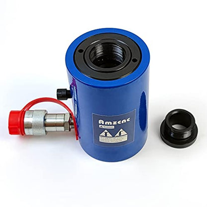 AMZCNC 30 Ton Hollow Hydraulic Ram Cylinder, 4 Inch, Single Acting - size: 30T 4Inch