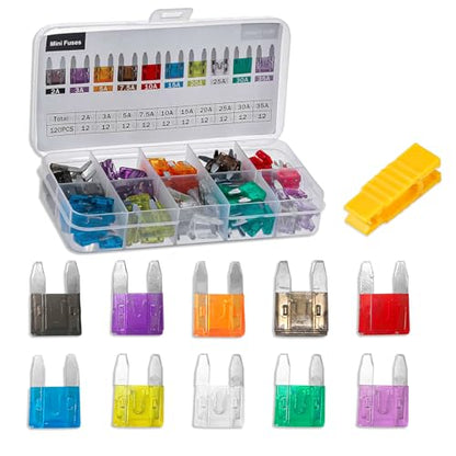 Standard Car Fuse, Professional Blade Fuses Automotive, 120PCS