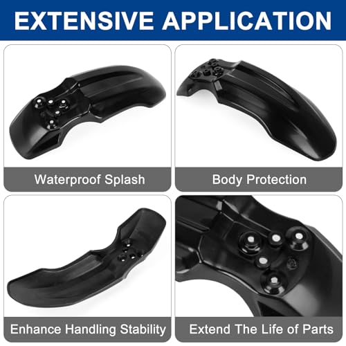 PSLER Front Mud Guard for Tuttio Soleil 01, Yozma IN10 Dirtbikes, Black - color: Black