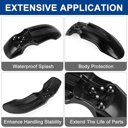 PSLER Front Mud Guard for Tuttio Soleil 01, Yozma IN10 Dirtbikes, Black - color: Black