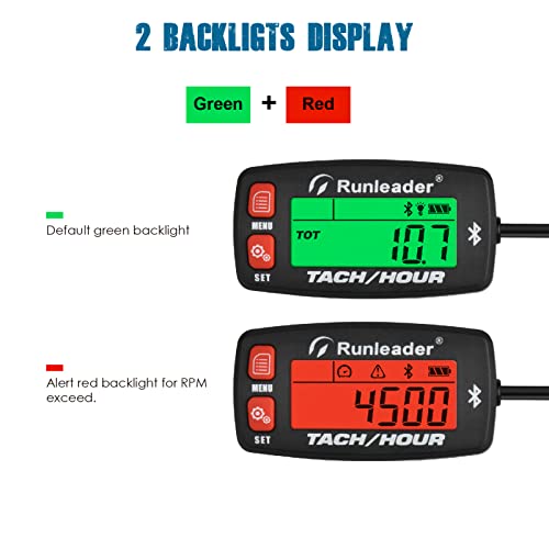 Runleader RL-HM032-BT Bluetooth Shunt Hours Tachometer with Backlight