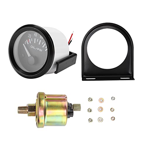 52mm Oil Pressure Gauge Universal 12V Car Compatible Electromagnetic Oil Pressure Indicator Auto Dashboard Meter for Modified Vehicles