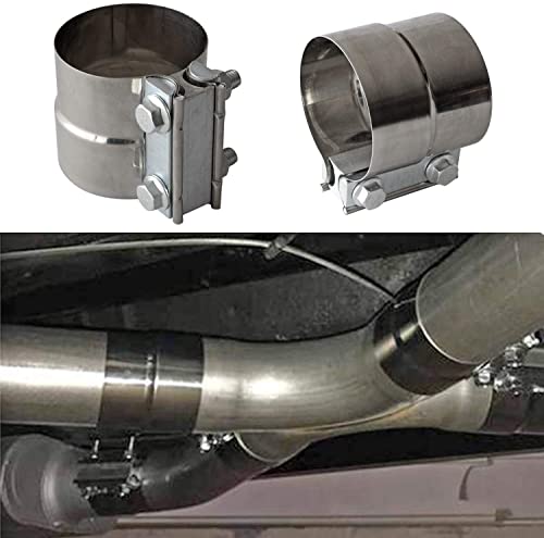 Exhaust Band Clamps 3" Lap Joint 304 Stainless Steel Exhaust Pipe Muffler Band Clamp (3 Inch 4 Pack) - size: 3IN 4PCS Lap Joint Clamps