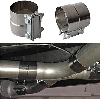 Exhaust Band Clamps 3" Lap Joint 304 Stainless Steel Exhaust Pipe Muffler Band Clamp (3 Inch 4 Pack) - size: 3IN 4PCS Lap Joint Clamps