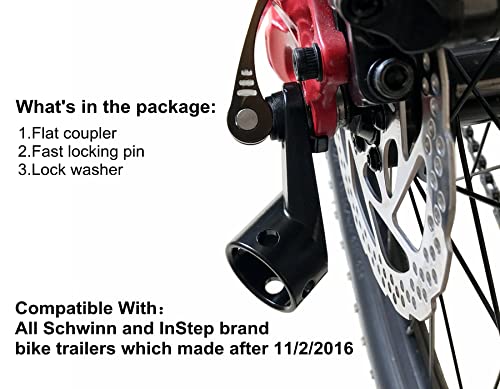 Bike Trailer Hitch Coupler for Instep and Schwinn Bike Trailer for Kids/Dog Replacement Bicycle Trailer Attachment for Baby Bike Trailers - color: 2 Pack Coupler