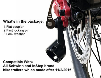 Bike Trailer Hitch Coupler for Instep and Schwinn Bike Trailer for Kids/Dog Replacement Bicycle Trailer Attachment for Baby Bike Trailers - color: 2 Pack Coupler