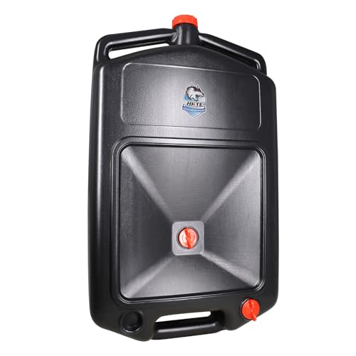 HKTE 2.6 Gallon Low Profile Oil Drain Pan, HDPE Container for Vehicles