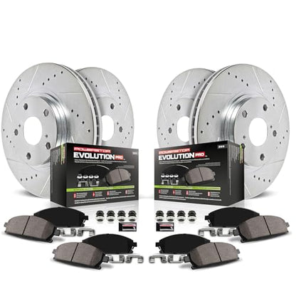 PowerStop Z23 Performance Brake Pad & Rotor Kit Front & Rear K8348