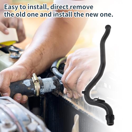 Radiator Hose Heater Hose for Audi A6 Quattro 3.0L 2009-2015 No.06E121065N/06E121065AA Plastic Coolant Pipe Black 1 Pc