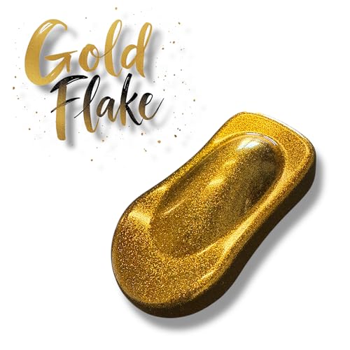 LiME LiNE Gold Metal Flake Midcoat Automotive Grade Sparkle Spray Paint - No Equipment Needed - Finish with 2K Clearcoat - color: Gold