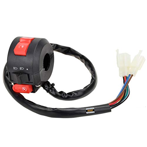 HIAORS Left Starter Kill Light Switch Male Plug Compatible with TaoTao Coolster ATV 125cc 110cc 90cc 70cc 50cc RoKeta Sunl Kazuma Chinese 4-Stroke Engine Quad 4 Wheelers Parts 8 Wires 3 Functions