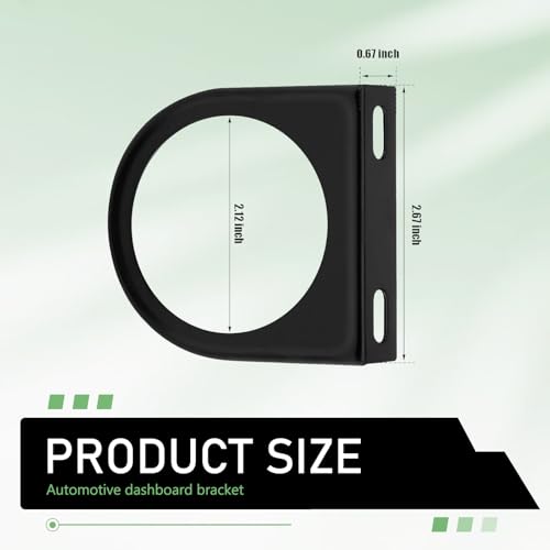 Single Gauge Mounting Panel, 2 Inch Single Hole Gauge Pod, Meter Gauge Mounting Bracket Pod, Pillar Mount Pod Holder Car Accessories, for Auto, Truck, Boat