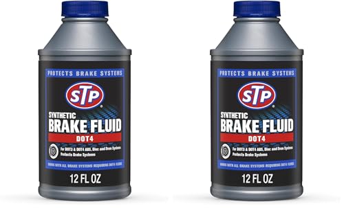STP Synthetic Brake Fluid, Dot 4 Brake Fluid Protects Brake Systems, ABS, Disc and Drum Systems, 12 Oz, STP (Pack of 2) - size: 12 Ounce (Pack of 2), style: Fluid
