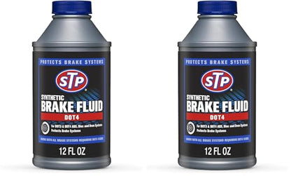 STP Synthetic Brake Fluid, Dot 4 Brake Fluid Protects Brake Systems, ABS, Disc and Drum Systems, 12 Oz, STP (Pack of 2) - size: 12 Ounce (Pack of 2), style: Fluid