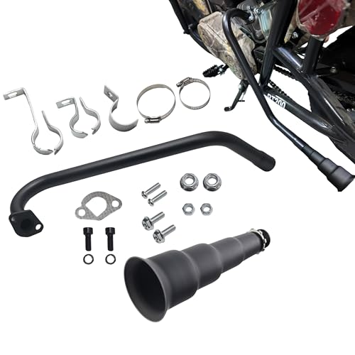 212 4 Stage Long Exhaust Pipe for Coleman CT200U-EX GX200 6.5hp GoKart Part - color: Black, size: 4 stage