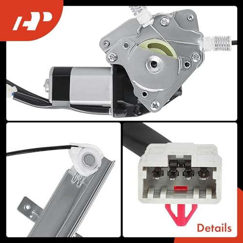 A-Premium Front Driver and Passenger Side Power Window Regulator with Motor - size: Front Driver and Passenger