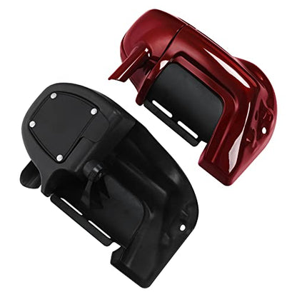 TCT-MOTORPARTS Lower Vented Fairings w/Glove Box Fits For Harley Touring Road King Electra Street Glide Ultra-Classic 1983-2013 - color: Red #2