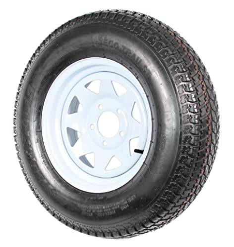 eCustomrim 2-Pack Trailer Tire Rim Assembly ST205/75D14 LRC 5 Lug White