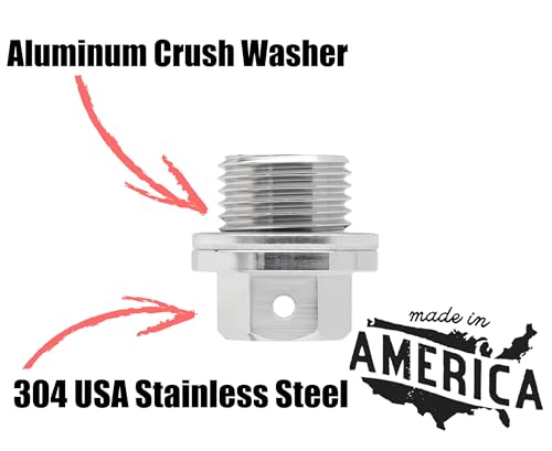 Votex - Made in USA - M16 X 1.5 MM Engine Oil Drain Plug fits Mini, Subaru, Toyota - Stainless Steel - Part Number NODP009 - size: M16-1.5 Non-Magnetic Drain Plug