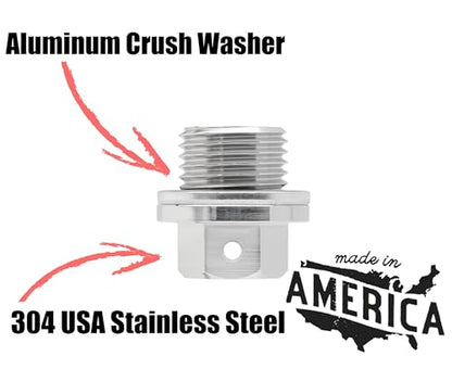 Votex - Made in USA - M16 X 1.5 MM Engine Oil Drain Plug fits Mini, Subaru, Toyota - Stainless Steel - Part Number NODP009 - size: M16-1.5 Non-Magnetic Drain Plug
