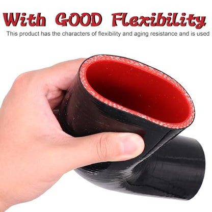 90 Degree Elbow ID 2 to 2.5 inch Silicone Reducer Coupler Hose - size: ID 2-2.5"