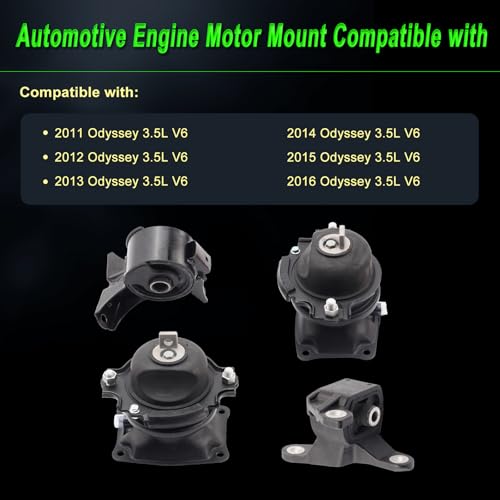 Engine Motor Mount Compatible with 11-16 Odyssey 3.5L Touring Elite - size: 2011-2016 Odyssey 3.5L