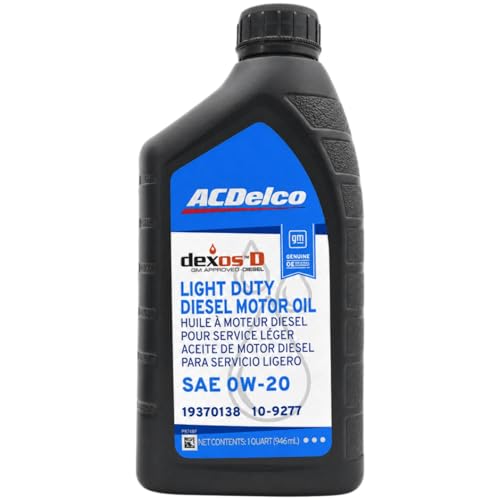 ACDelco dexosD SAE 0W-20 Diesel Oil & PF66A Filter Kit for 3.0L Duramax
