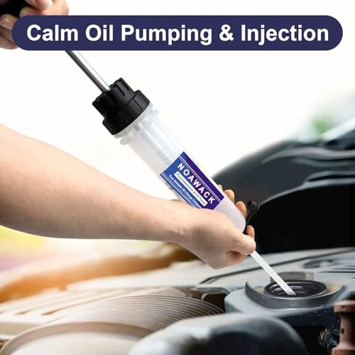Fluid Extractor Pump, Manual Oil Extractor for Cars, ATVs & Lawn Mowers - Oil Transfer Pump with Flexible Hoses, Brake/Transmission Fluid Extractor, Oil Change Tools 17 oz (500 ml) - size: 500 ml(16" hose)