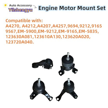Engine Motor Transmission Mount Kit for Sienna 2004-2006 - size: Sienna 2004-2006 V6 3.3L