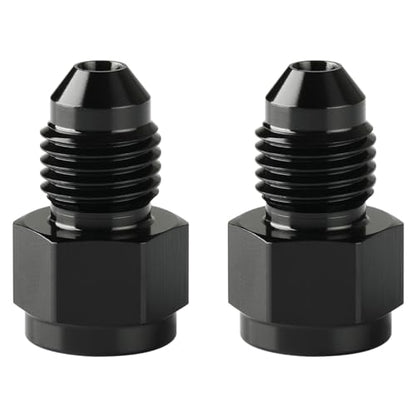 1/8 NPT Female to 4AN Male Flare Expander Fitting Adapter Aluminum Black, Pack of 2 - color: Black - 2pcs, size: 1/8 NPT Female to 4AN Male