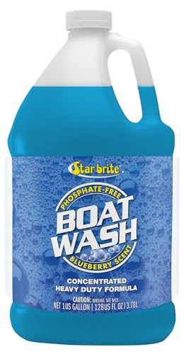 STAR BRITE Concentrated Boat Wash, Heavy-Duty, Non-Streak, Blueberry Scent - style: 128 OZ Wash