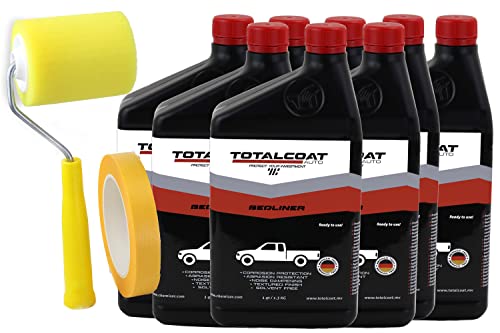 Roll On Truck Bed Liner Paint, Taupe Bedliner Kit - 8 Quarts, Roller, Tape - color: Taupe