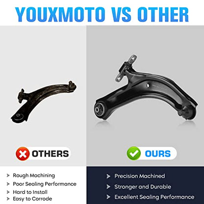 Front Lower Control Arms Fit for Nissan Sentra 2007 2008 2009 2010 2011 2012, Suspension Kits with Ball Joint Assembly Replace K620373 K620374-2pcs