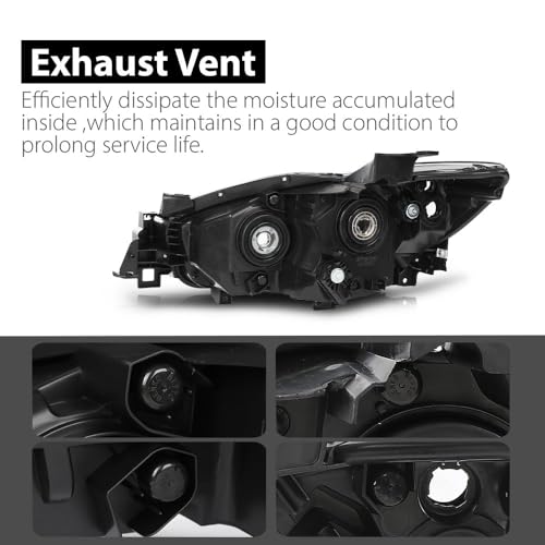 G-PLUS Headlights Assembly Pair Compatible with Mazda CX-5 2013-2016 - size: Fit Mazda CX-5 2013-2016(Clear/Black)