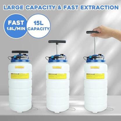 Pneumatic/Manual 15L Oil Extractor Oil Changer