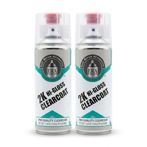 ERA Paints 2K High Gloss Clear Coat Spray/Aerosol Can – Professional Quality & Finish - Easy to Use – Best Value (2 Spray Can) - style: 2 Spray Can